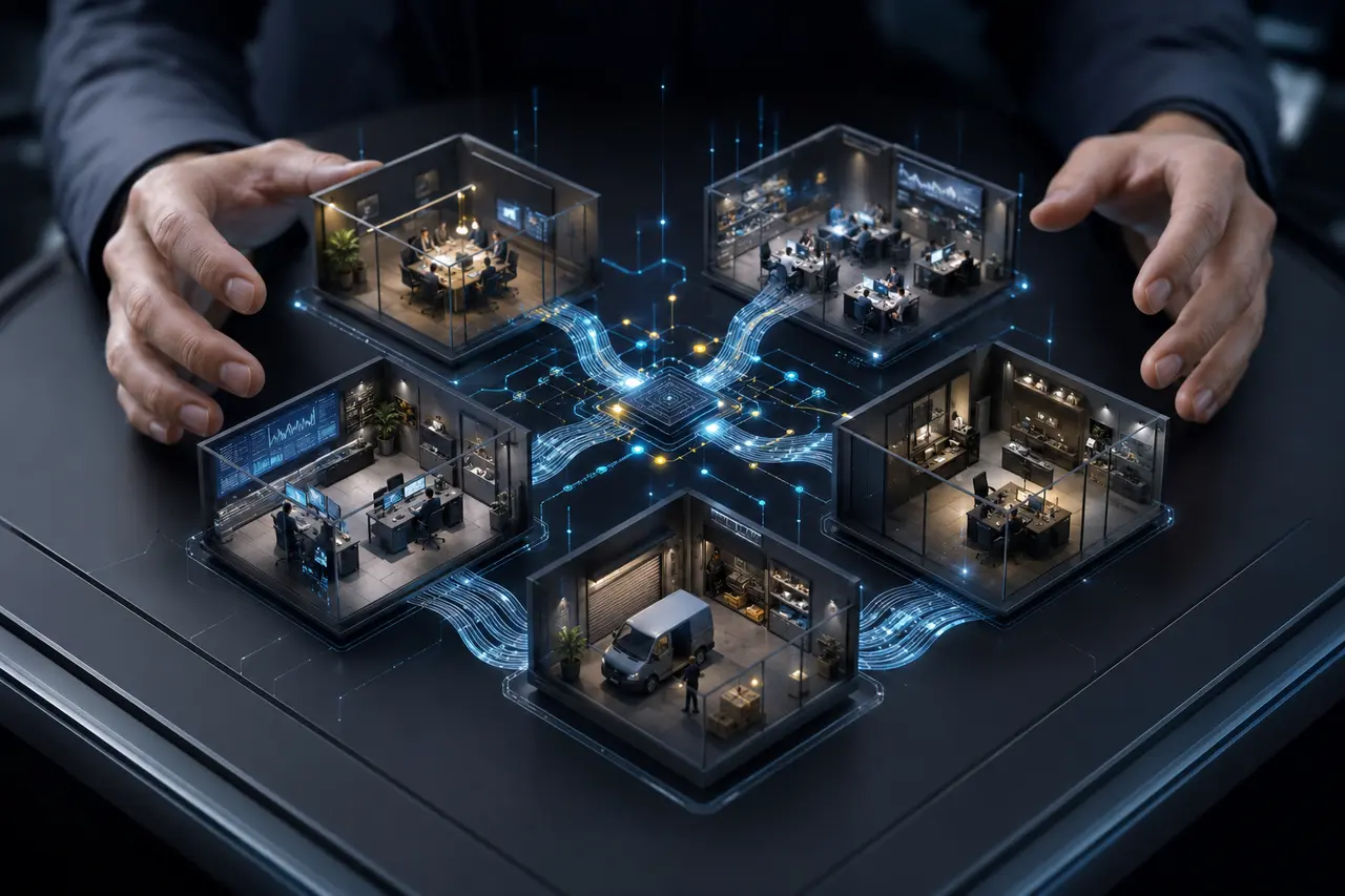 Digital twin of a connected growing business