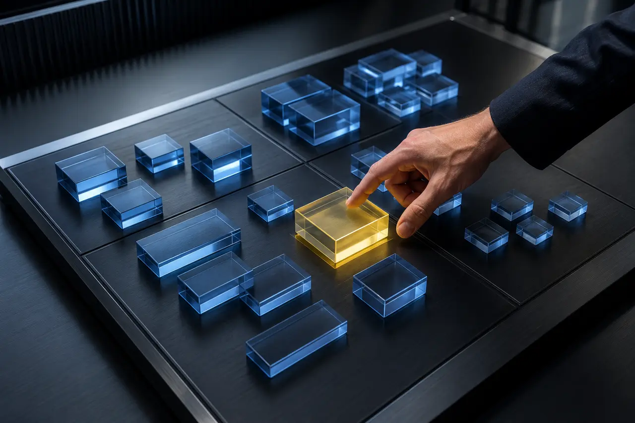 Physical-digital decision matrix prioritizing business improvements