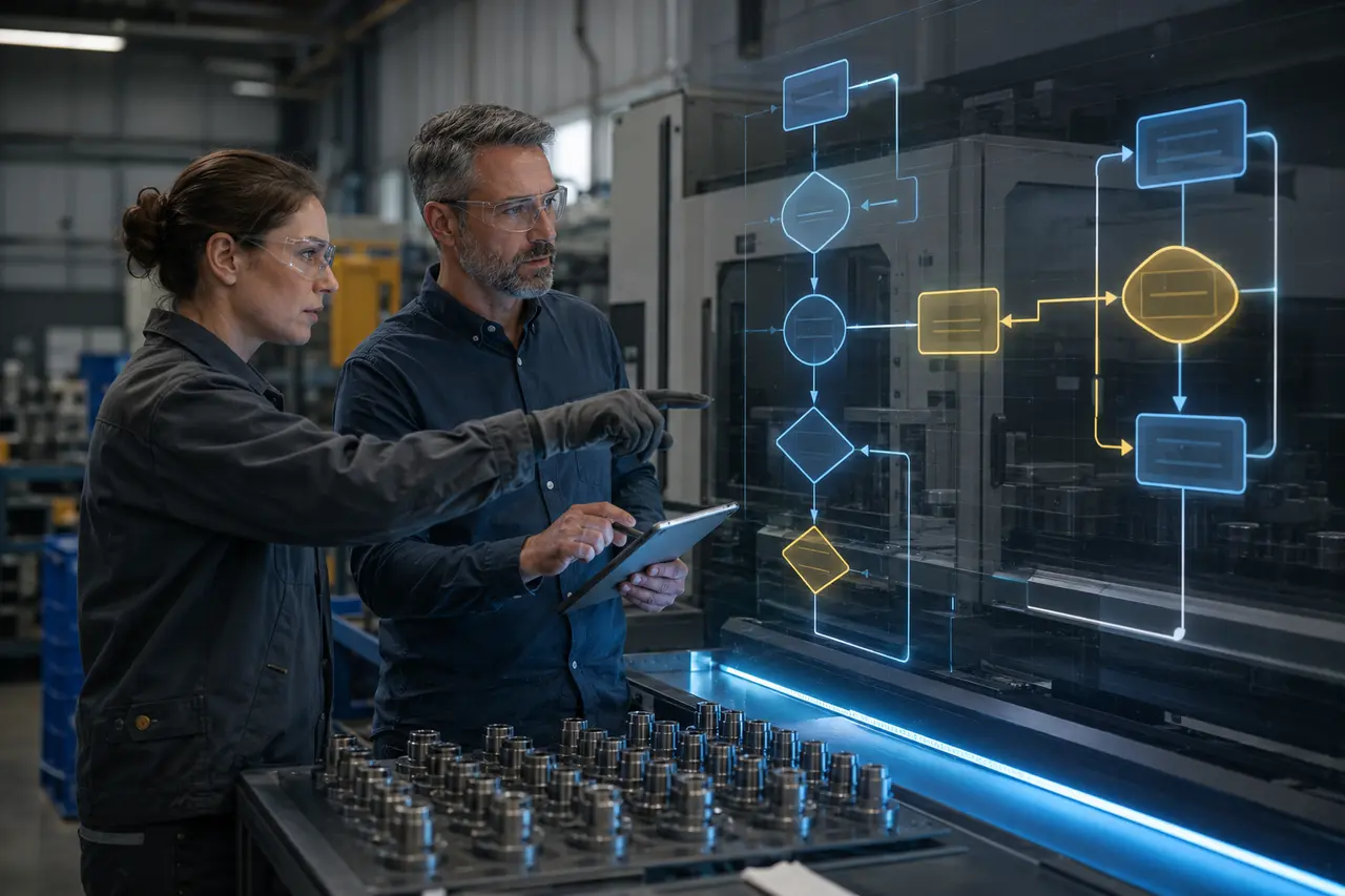 Manufacturing quality workflow with inspections and corrective actions