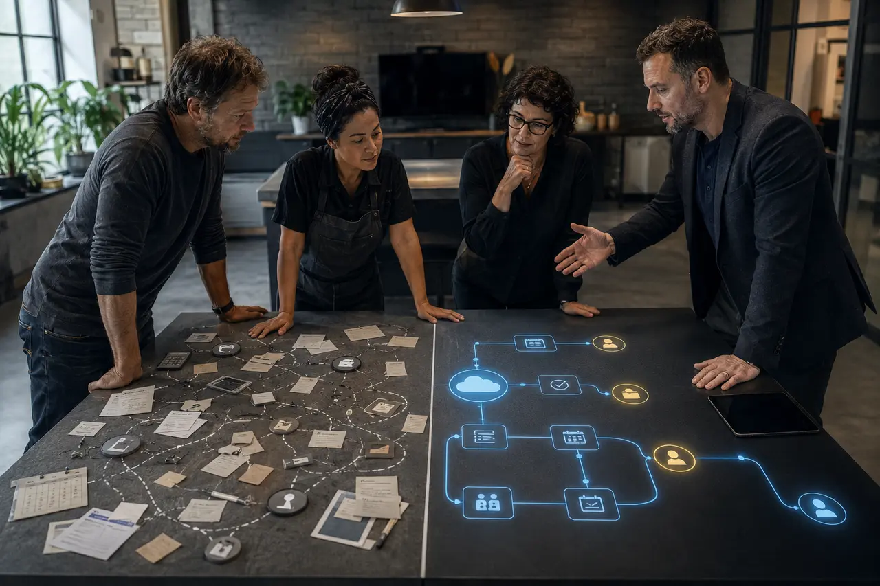 Fragmented tools converging into a connected operations architecture