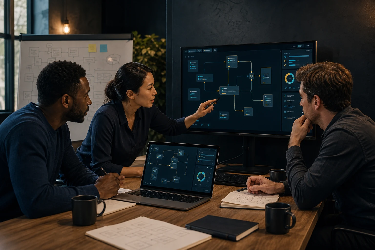 A client operations lead and implementation team configuring a containerized AI agent and business workflows